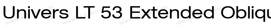 Univers LT 53 Extended Oblique字体转换